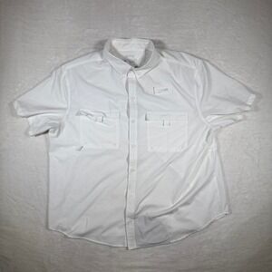 Silver Bait Mens White Short Sleeve Fishing Shirt UV Protection Size XXL